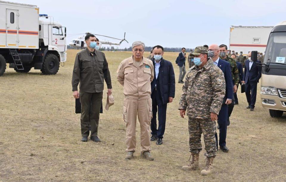 Касым-Жомарт Токаев в Костанайской области.