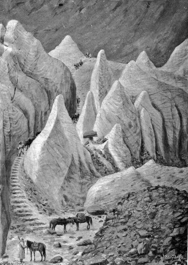 Музартский перевал. Рисунок Хлудова, верненского художника